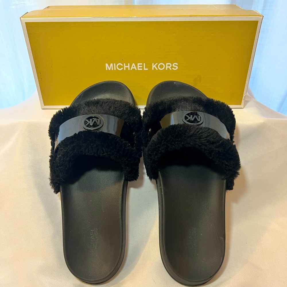 Michael Kors Jett Faux Fur Slide